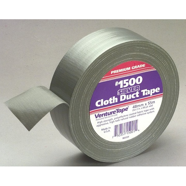 VentureTape #1500 General Purpose Cloth Duct Tape, 2 IN x 60 Yards, Silver